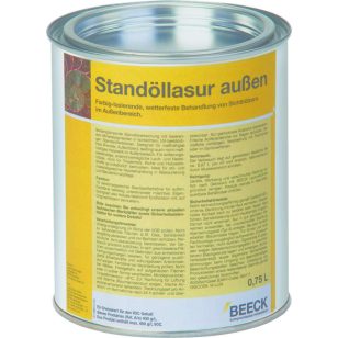    BEECK Standöllasur kalkweiss, standolaj lazúr kültérre mészfehér