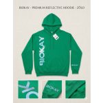 BIOKAY kapucnis zöld pulóver 