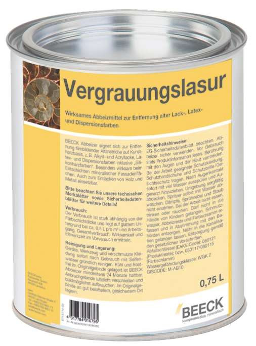BEECK Vergrauungslasur 0,75l szürkítőlazúr, ezüstszürke